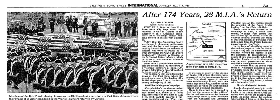 A news article titled "After 174 Years, 28 M.I.A.'s Return